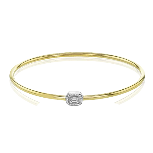 Ladies gold tennis bracelets-Bangle in 18k Gold with Diamonds LB2430