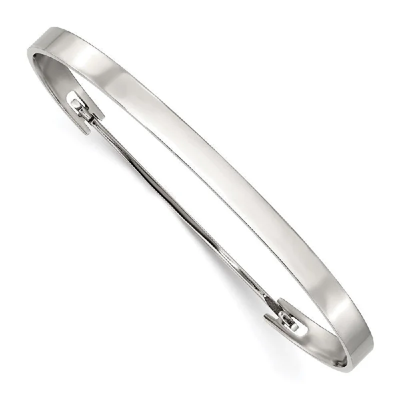 Ladies adjustable bracelets-Stainless Steel Polished Flexible 4.75mm Bangle