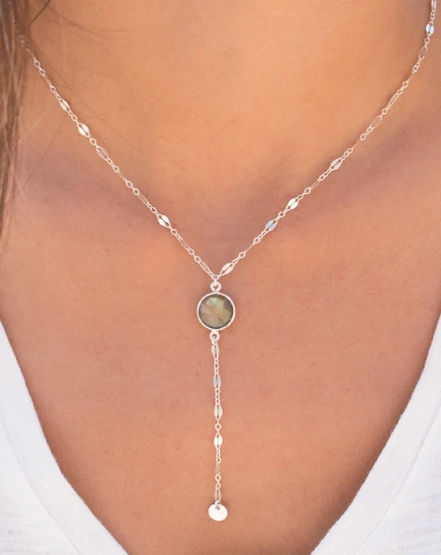 Ladies infinity symbol necklaces-Labradorite Necklace ~ Sterling Silver 925 or Gold Filled~MN013