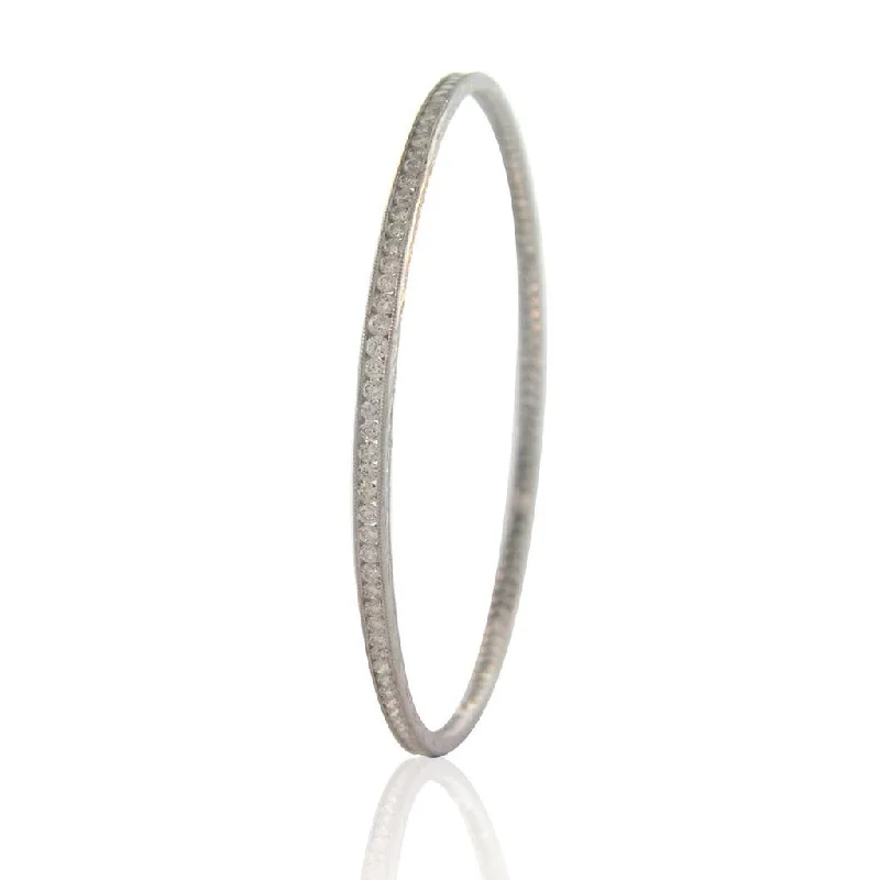 Ladies sterling silver bracelets-The Channel Bangle