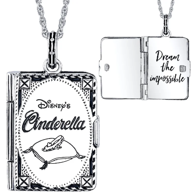 Ladies charm necklaces-Disney X RockLove CINDERELLA Storybook Pendant