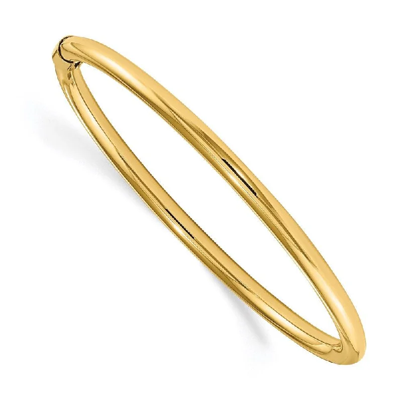 Ladies fancy bracelets-Madi K Kid's 14k  2.5mm Slip-on Baby Bangle