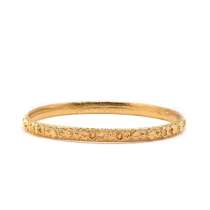 Ladies elegant cuff bracelets-Dainty London Gold Vermeil Hebe Bangle