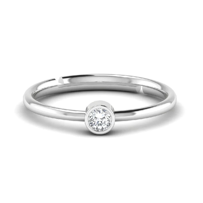 Ladies classic rings-Pure Elegance Solitaire 925 Silver Ring