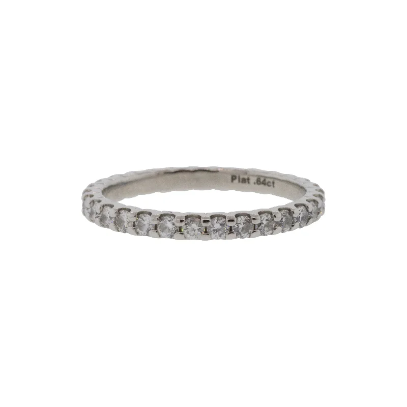 Ladies eternity rings-Platinum Natural Diamond Eternity Band