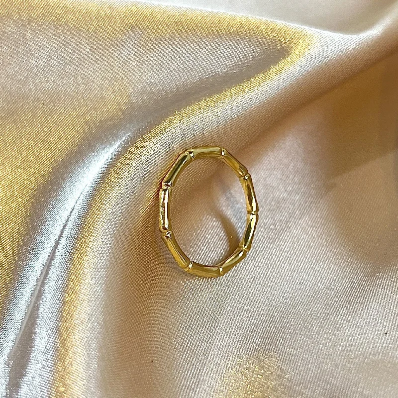 Golden Bamboo Ring