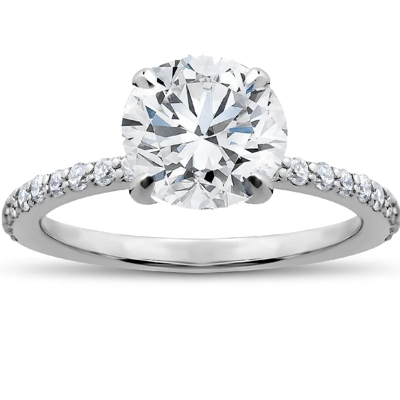 White gold ladies engagement rings-1 3/4 ct Lab Grown Diamond Sophia Engagement Ring 14k White Gold