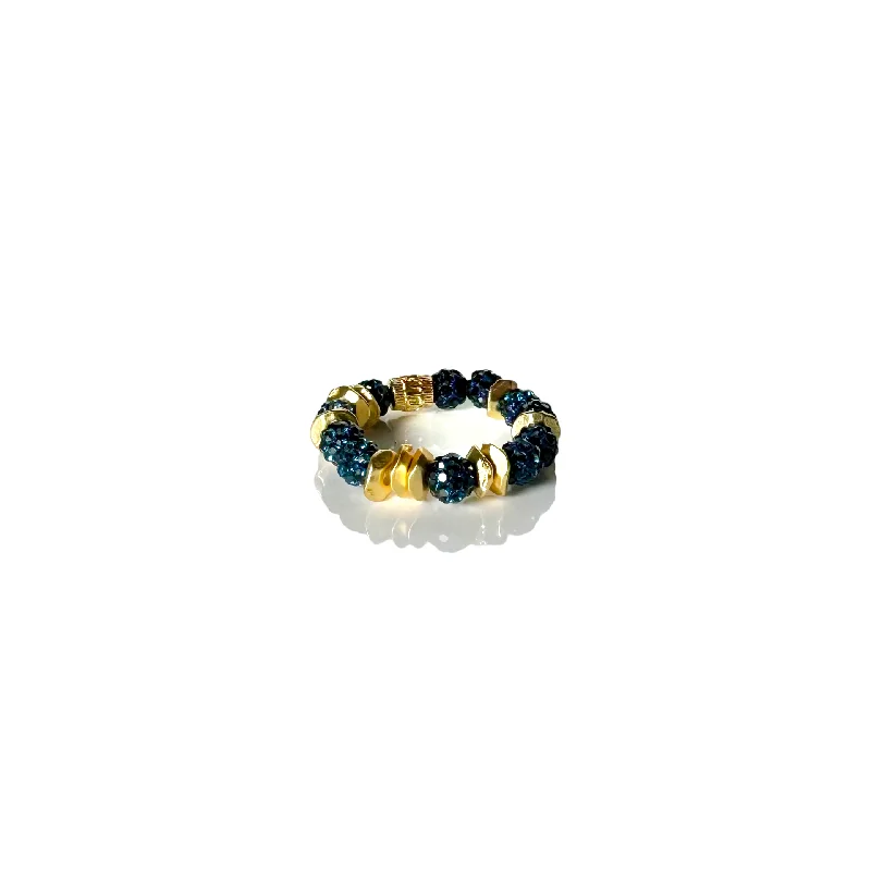 Ladies art deco rings-Reagan Ring - Navy