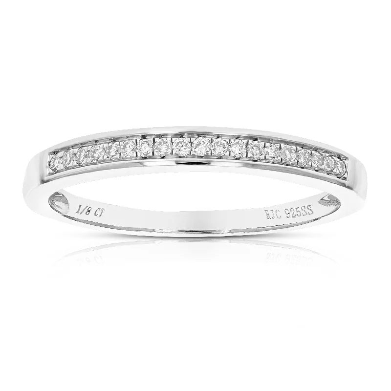 Engagement rings for the modern bride-1/10 cttw Round Cut Lab Grown Diamond Engagement Ring .925 Sterling Silver