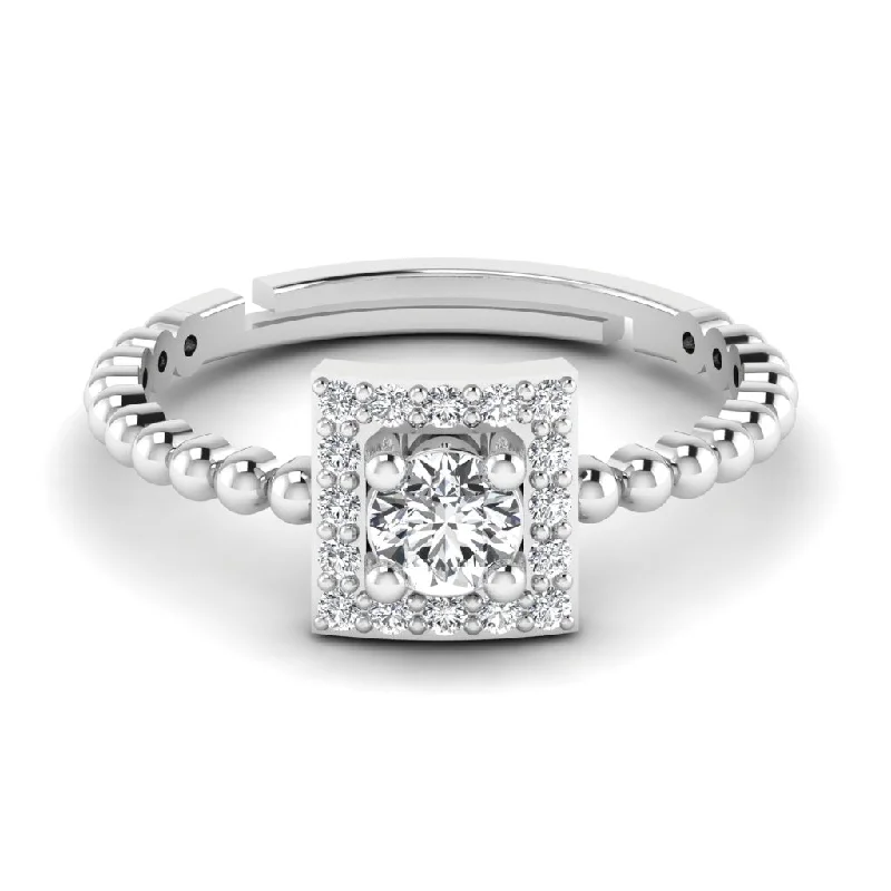 Ladies luxury rings-Sheeny Solitaire Silver Ring