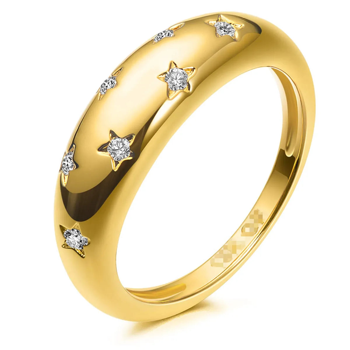 Ladies platinum rings-Retro Star Artificial Gemstones Alloy Wholesale Rings