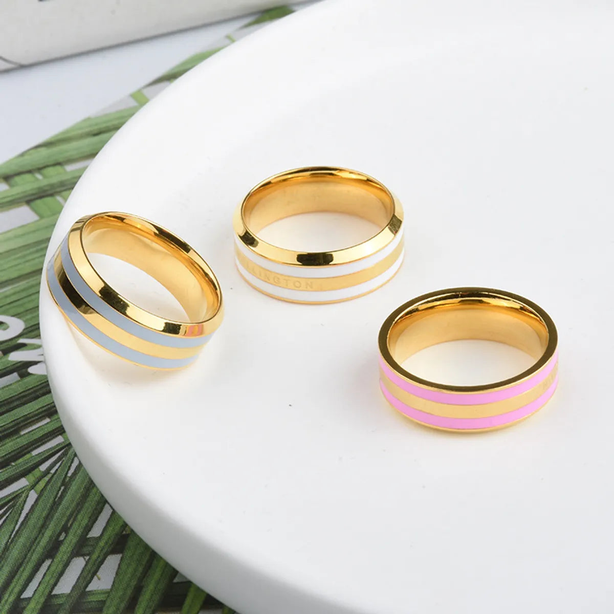 Ladies bold rings-Ins Style Circle Titanium Steel Plating Rings