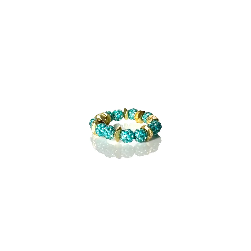 Ladies adjustable gemstone rings-Reagan Ring - Lt Turquoise