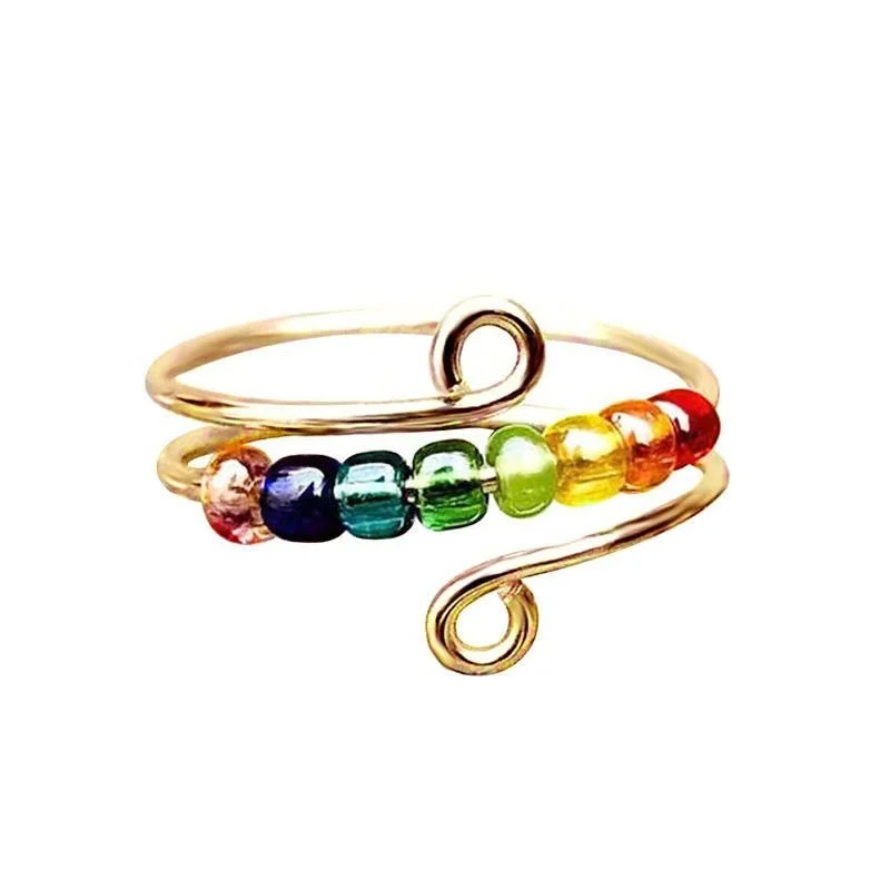 8 Colors Colorful Beads Gold