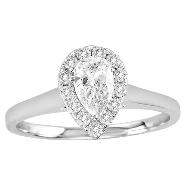 Classic solitaire ladies engagement rings-De Couer 14k White Gold 3/4ct TDW Diamond Engagement Ring