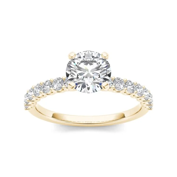 Classic solitaire ladies engagement rings-De Couer 14k Yellow Gold 1ct TDW Diamond Engagement Ring