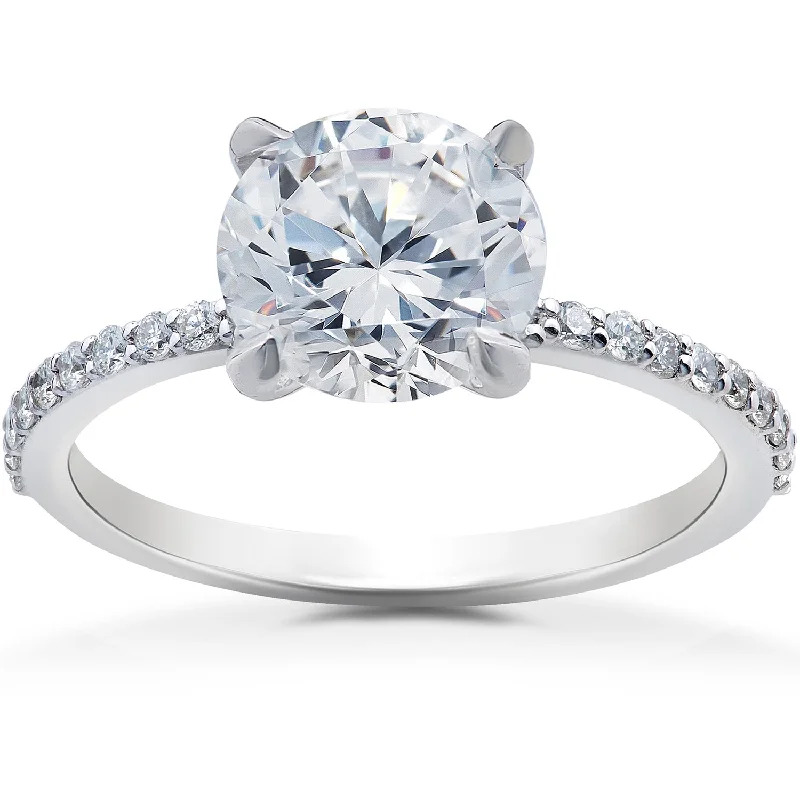 White diamond ladies engagement rings-2 1/4 ct Lab Grown Diamond Sophia Engagement Ring 14k White Gold