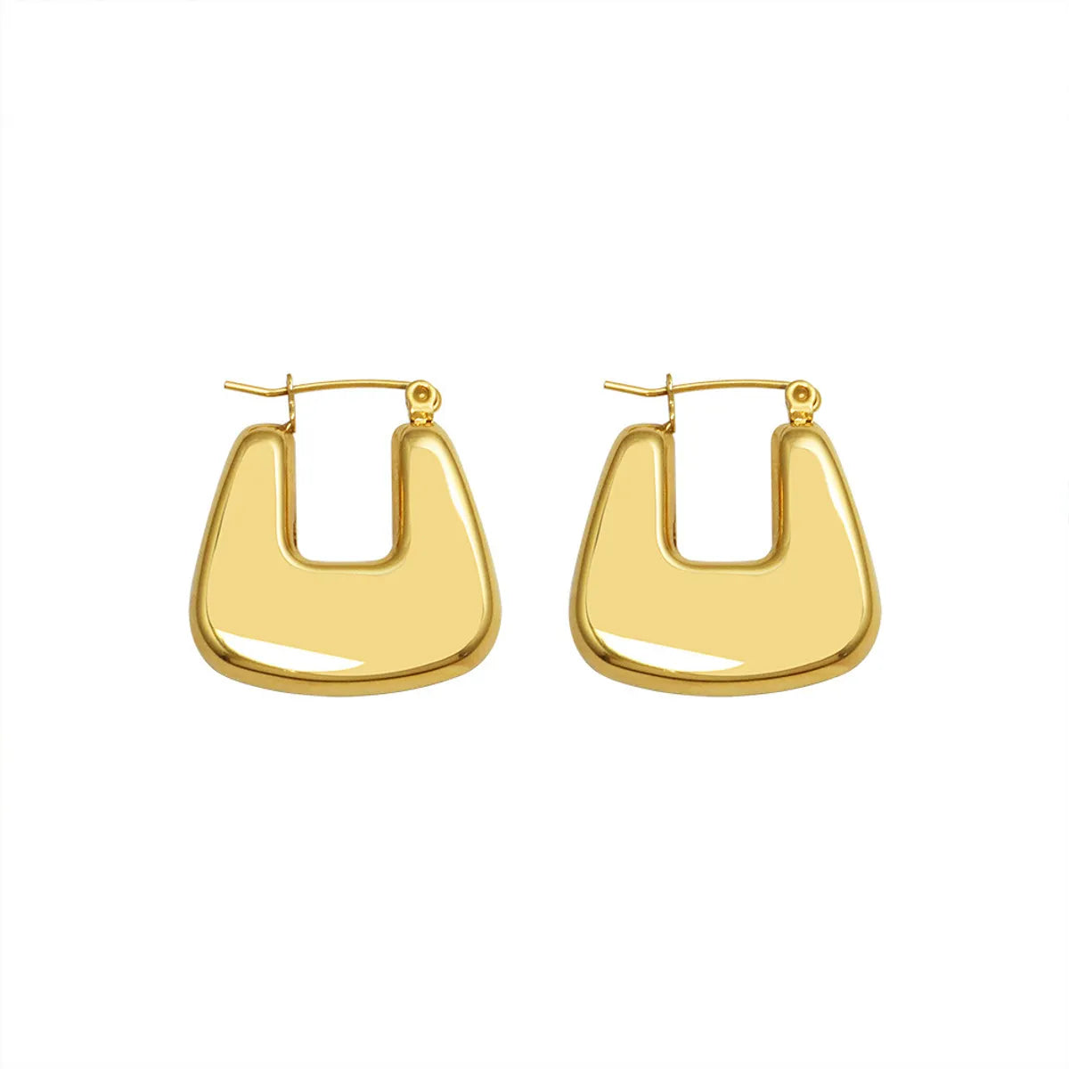 Square Hollow Earrings Gold