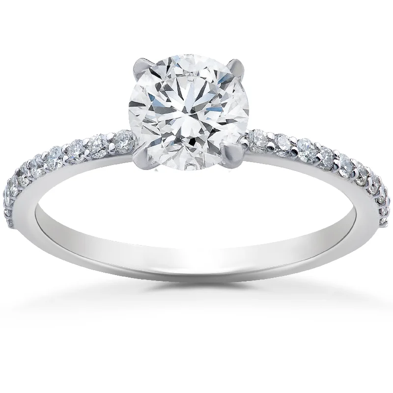 Luxury platinum ladies engagement rings-3/4 ct Lab Created Diamond Sophia Engagement Ring 14k White Gold