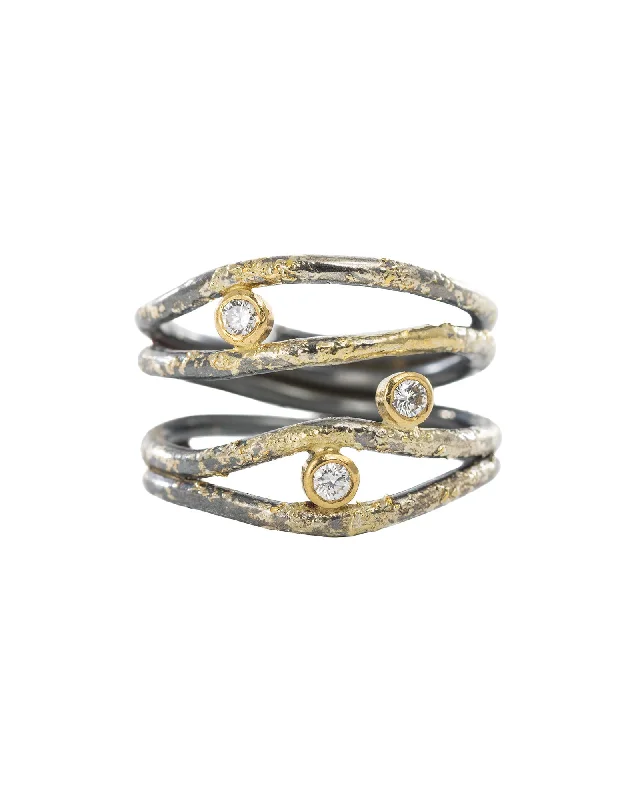 Ladies wedding rings-Diamond + Dust Orbit Ring